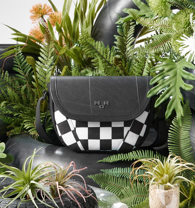 MAH | Retro recycled checkered sling bag