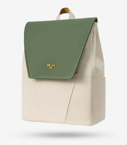 MAH school backpack | Beige and Green