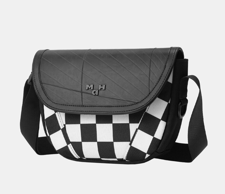 MAH | Retro recycled checkered sling bag